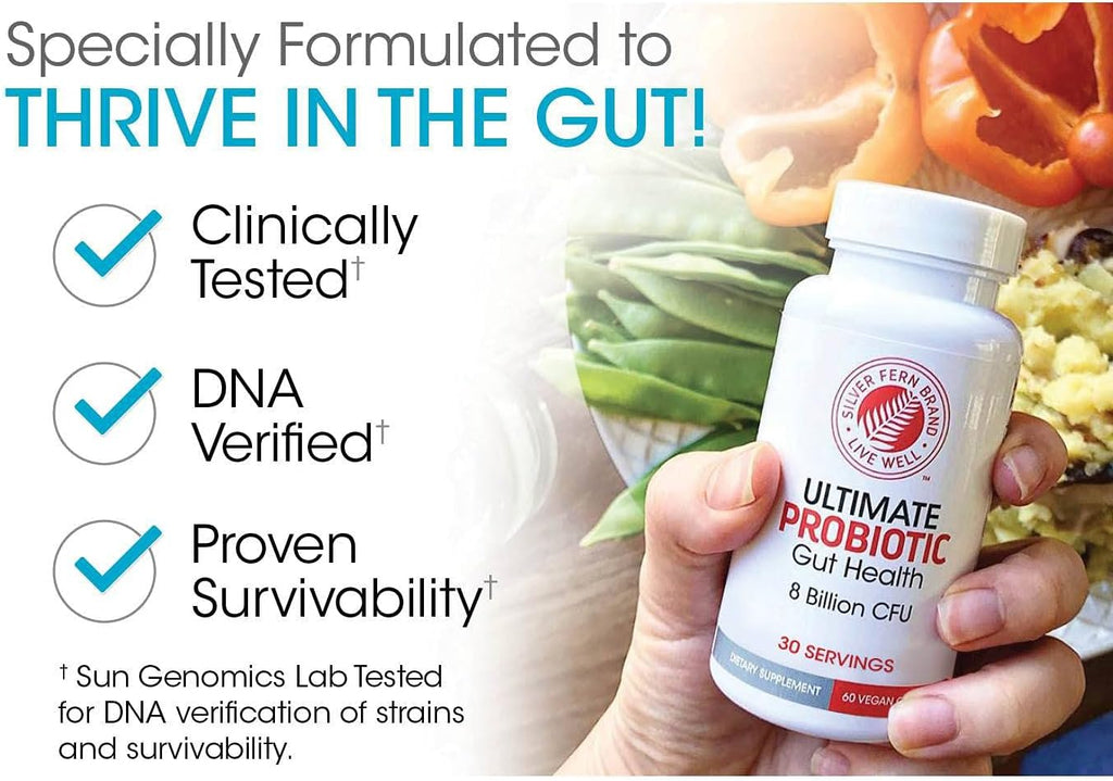 Silver Fern Gut Rehab Kit - 30 Day Supply - Cleanse Daily | (1 Bottle = 120 Capsules) & Ultimate Probiotic (1 Bottle = 60 Capsules) - Immunoglobulins & Spore Forming Probiotics