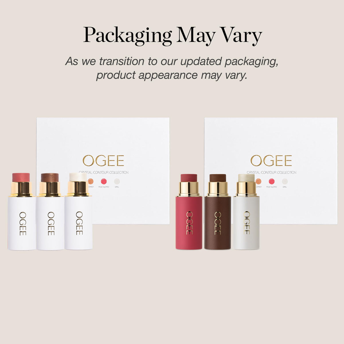 supplement products​Ogee Face Stick Crystal Collection Trio - Contour Stick Makeup Collection - Certified Organic Contour Palette - Includes Bronzer Stick, Blush Stick & Highlighter Stick - JerryCherryUSA