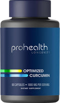 ProHealth Turmeric Curcumin Supplement: 285 Times More Bioavailable - Developed by Neuroscientists. 1000 mg Concentrated Longvida Curcumin Extract Per Serving (60 X 500mg Capsules Per Bottle)