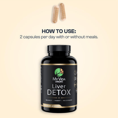 supplement products​My Vida Origins Liver Detox with Organic Milk Thistle Organic Dandelion Extract and Choline with NAC – Liver Detox 120 Capsules - JerryCherryUSA