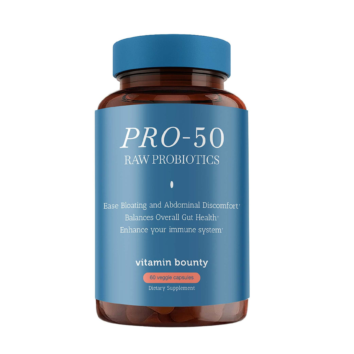 supplement products​Vitamin Bounty Pro-50 - Probiotics for Women & Men - 50 Billion CFU - 13 Strains Probiotic + Prebiotic - Probiotics for Digestive Health - Delayed Release Capsules - 60 Count - JerryCherryUSA