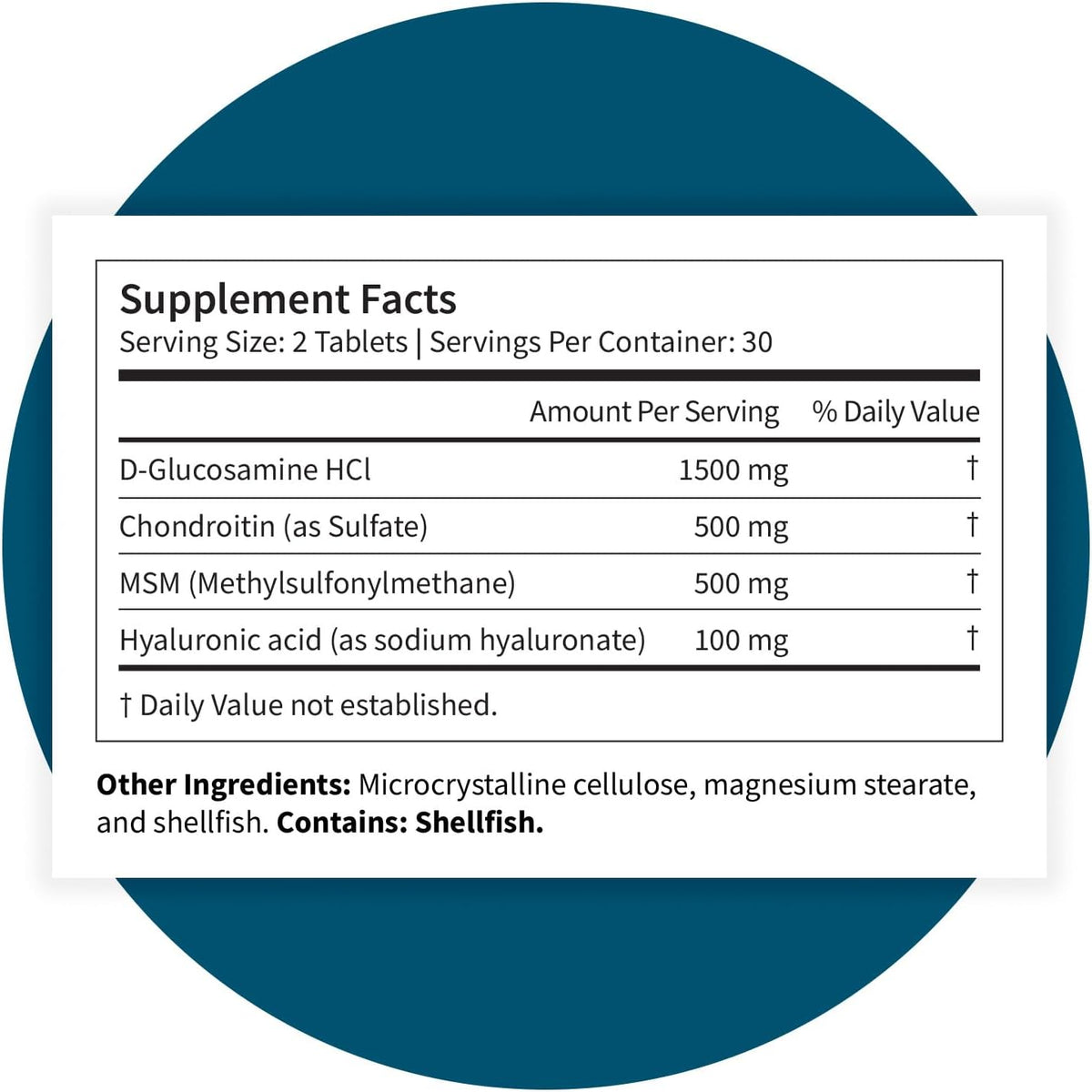 Pattern Wellness Glucosamine Chondroitin Complex with MSM & Hyaluronic Acid – Supports Joint, Cartilage & Flexibility Health – 60 Tablets