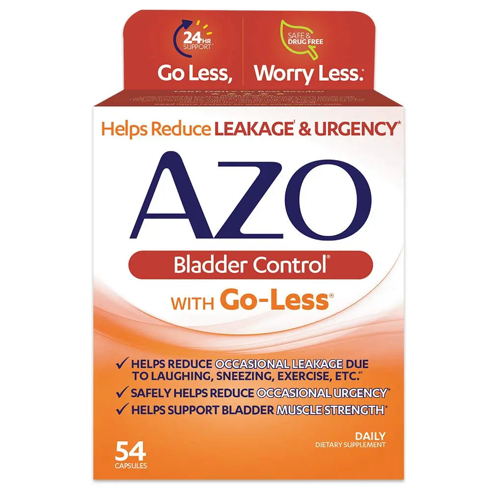 AZO Bladder Control with Go-Less Daily Supplement | Helps Reduce Occasional Urgency & Leakage | 54 Count Cranberry Urinary Tract Health | 100 Softgels AZOBuy Supplements Australia