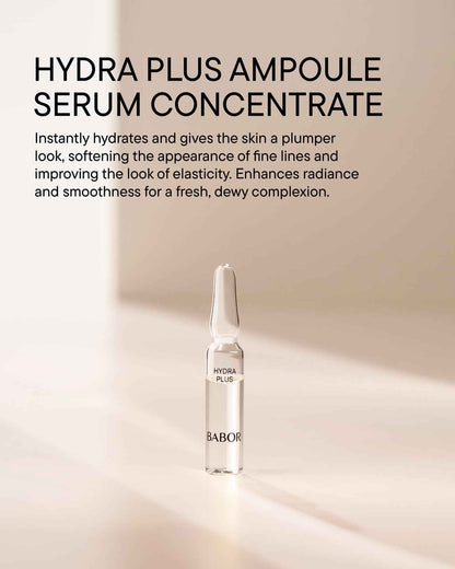 BABOR Hydra Plus Ampoule Concentrate, Moisturizing Skincare Capsule, Hyaluronic Acid Serum, Deeply Nourish to Plump and Smooth Skin,