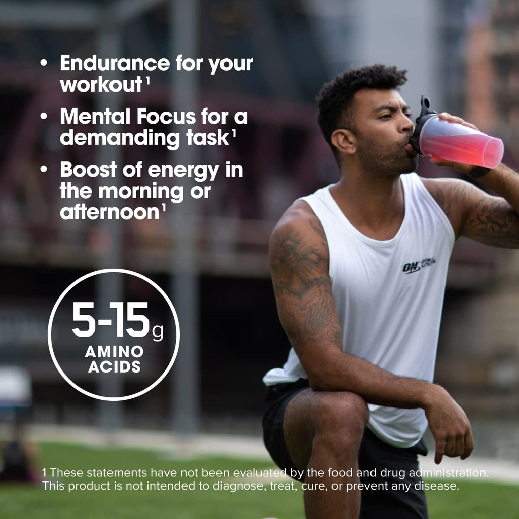 Optimum Nutrition, Amino Energy - Pre Workout with Green Tea, Bcaa, Amino Acids, Keto Friendly, Green Coffee Extract, Energy Powder - Concord Grape, 65 Servings