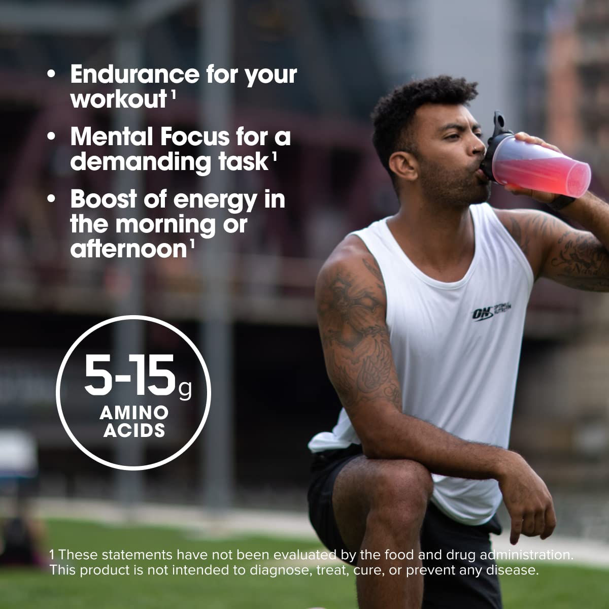 Optimum Nutrition, Amino Energy - Pre Workout with Green Tea, Bcaa, Amino Acids, Keto Friendly, Green Coffee Extract, Energy Powder - Concord Grape, 65 Servings