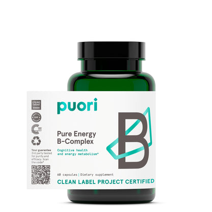 supplement products​Puori Pure Energy Vitamin B-Complex with 8 Essential Vitamins - Active & Methylated B Vitamins (Thiamin, Riboflavin, Niacin, B6, Folate & B12) - Biotin, Inositol, Pantothenic Acid & Choline - JerryCherryUSA