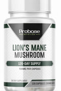 Probase Nutrition Lions Mane Mushroom Cognition | Brain Supplement, Brain Vitamins, Focus Supplement - 100mg per Capsule - 4 Month Supply 120 Count