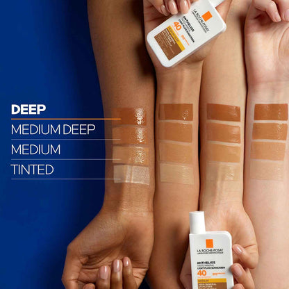 La Roche-Posay Anthelios Tinted Sunscreen SPF 40, Broad Spectrum SPF + Antioxidants, Titanium Dioxide & Zinc Oxide Sunscreen, 4 Flexible Shades With No White Cast