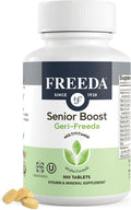 Freeda Senior Multivitamin - Kosher Vitamins for Men & Women 60 and Over - One Daily Coated Tablet - Women’s & Men’s Vitamins Multivitamin 60 Plus - Vitamins for Women Over 60 Plus Elderly (100 Count) | Kosher Senior Multivitamin with Essential Vitamins a