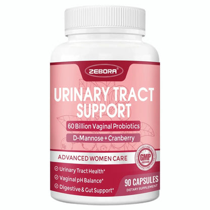 ZEBORA Urinary Tract Health for Women - Vaginal Probiotics for Women Digestive Health and pH Balance - D Mannose Supplements with Cranberry to Cleanse Urinary Tract & Bladder - 90 Capsules ZEBORABuy Supplements Australia