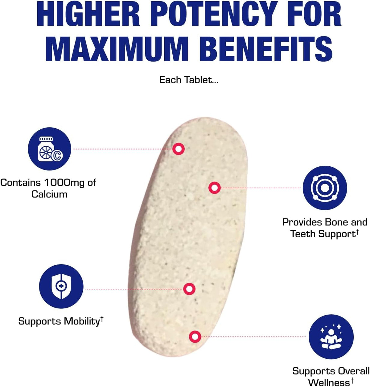 Clinical Calcium Complex Bone Supplement - Restorative Calcium Magnesium Zinc D3 Supplement for Bone Health Strength & Density Support with Antioxidant Bioflavonoids - High Absorption - 15 Servings