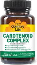Country Life Carotenoid Complex with Lutein and Lycopene, 60 Softgels