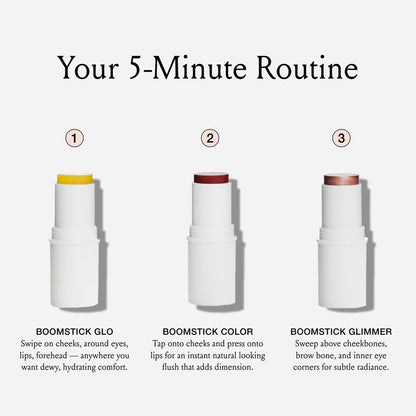 supplement products​Boomstick Trio ® Color 3 Pack Cream Blush Makeup, Color Blush Stick, Highlighter Stick & Moisturizer for Cheeks, Eyes & Lips, Blendable Vegan Boom Sticks by Cindy Joseph - JerryCherryUSA