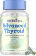 Thyroid Support Supplement for Women 120 Capsules - Smart-Release Micro-Beads with ThyroSynth™ & GutThyro™ - Advanced Thyroid Complex, Ashwagandha, Marine Collagen & 20B CFU Probiotics - 1 Bottle