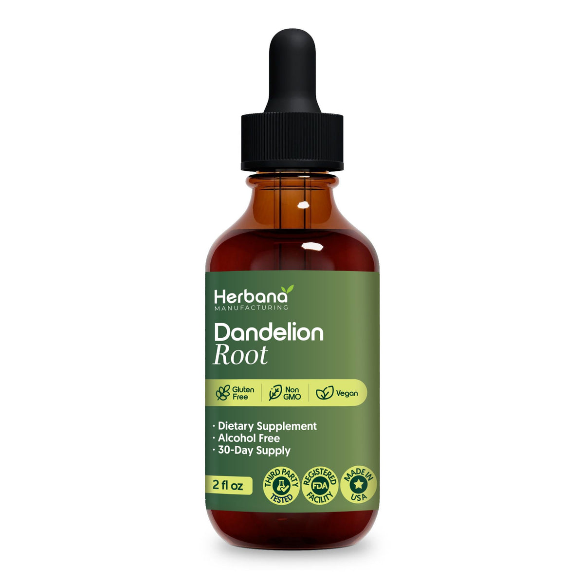 supplement products​Dandelion Root 2 fl oz Liquid Extract - Natural Herbal Supplement for Cleansing, Digestive Function & Immunity - Organic Taraxacum officinale - Family Size - JerryCherryUSA
