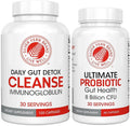 Silver Fern Gut Rehab Kit - 30 Day Supply - Cleanse Daily | (1 Bottle = 120 Capsules) & Ultimate Probiotic (1 Bottle = 60 Capsules) - Immunoglobulins & Spore Forming Probiotics
