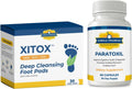 Xitox and Paratoxil Bundle - Nighttime Gut Support - Foot Pads and Psyllium | Overnight Foot-Gut Reset, For Overnight Comfort, With Bamboo Vinegar and Black Walnut, Wear Pads, Take Capsules