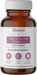 JUST INGREDIENTS Glutathione Complex - Liposomal, S-Acetyl-L-Glutathione, Tributyrin - 60 Capsules