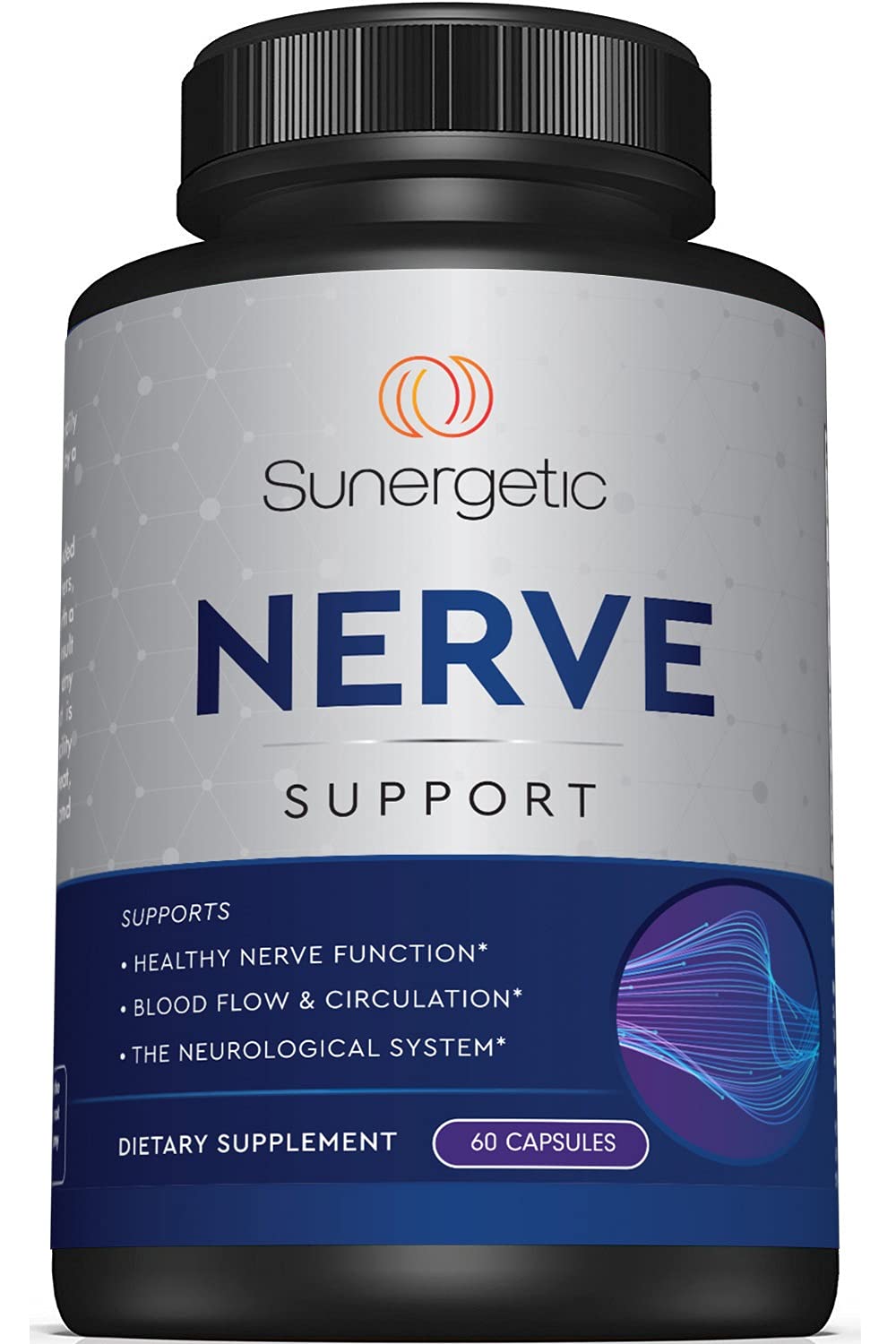 Premium Nerve Support Supplement – with Alpha Lipoic Acid (ALA) 600 mg, Acetyl-L-Carnitine (ALC) & Benfotiamine - Nerve Support Formula for Healthy Circulation, Feet, Hands & Toes - 60 Capsules