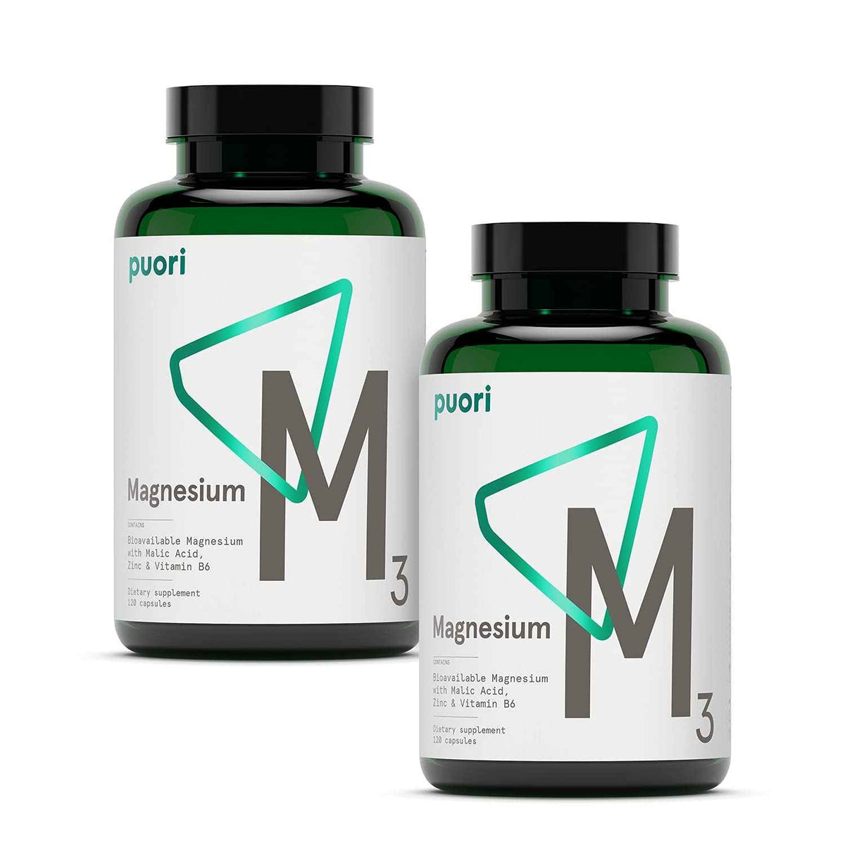 Puori Magnesium Complex Supplement - High Absorption Magnesium Taurinate & Gluconate, Zinc, Vitamin B6 & Malic Acid for Sleep Support, Immune & Bone Health & Muscle Recovery - 240 Vegan Capsules