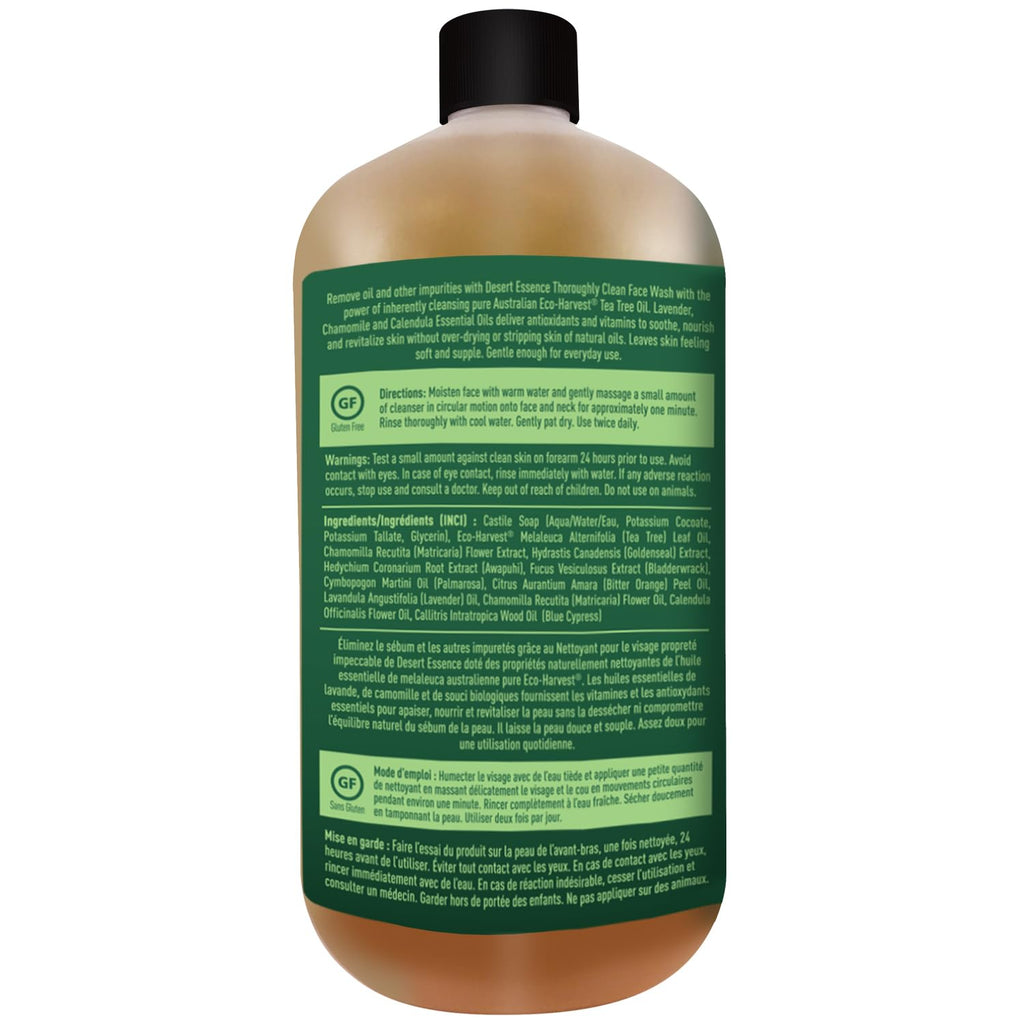 Desert Essence Thoroughly Clean Face Wash, Tea Tree Oil, 8.5 fl oz