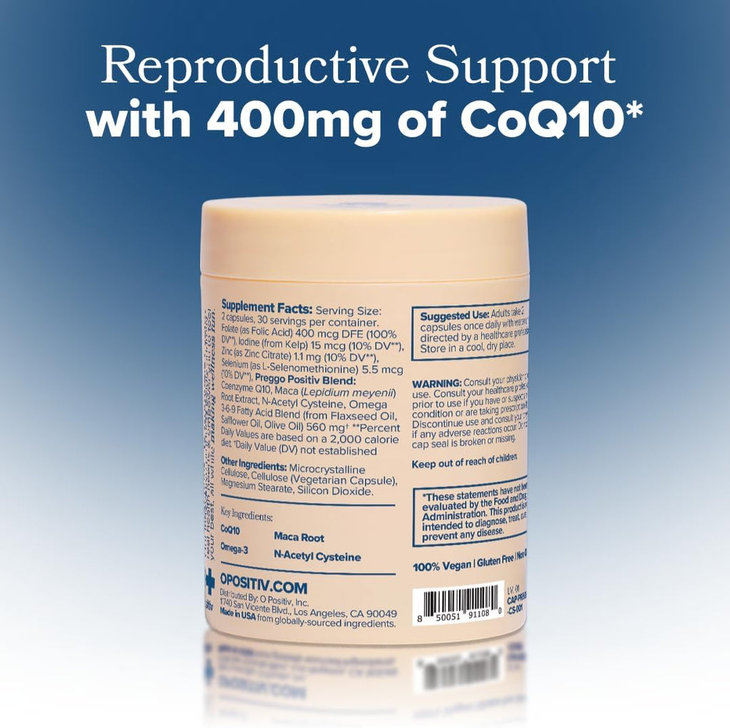PREGGO Conception Support with CoQ10 – OBGYN-Formulated – 30-Day Supply