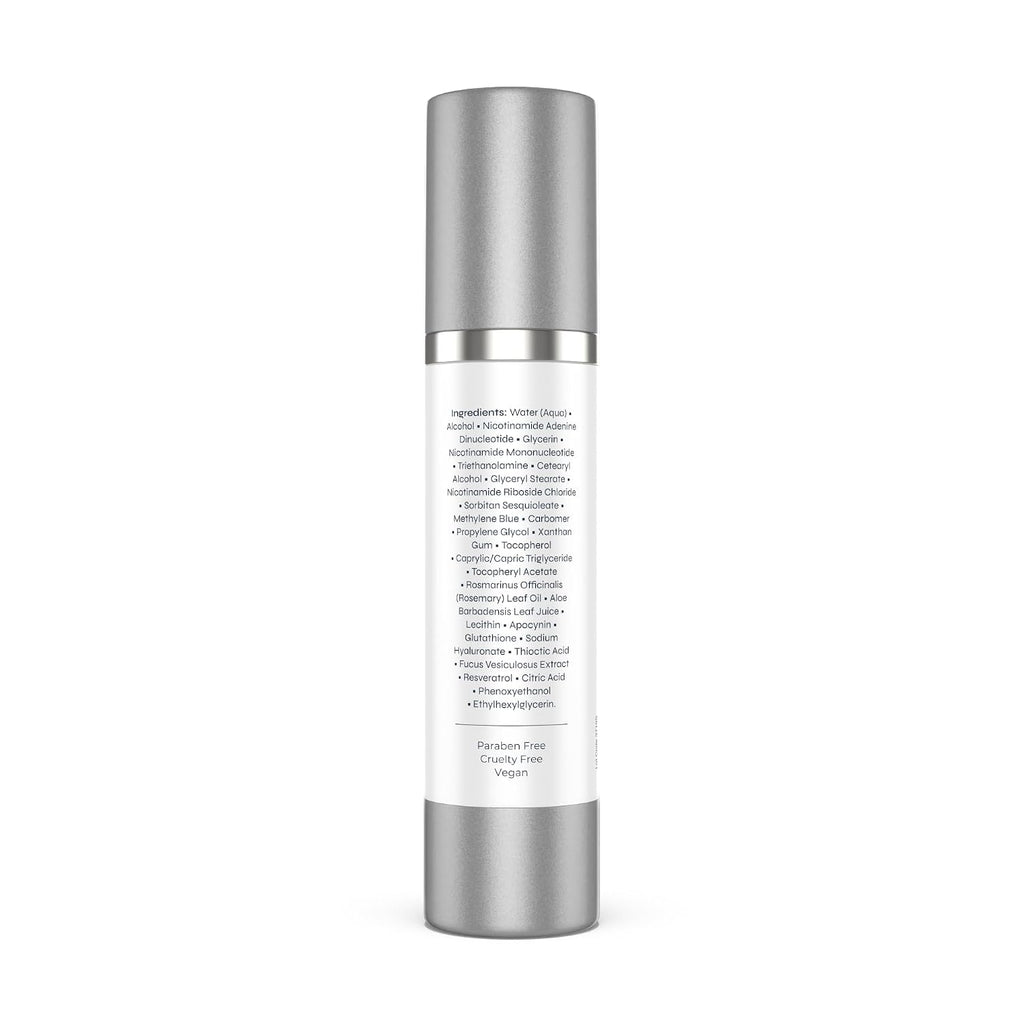 Renue Blue Methylene Blue Face Serum - Liposomal NAD+ Complex and Nutrients for Skin Rejuvenation, Deep Hydration, and Anti-Aging Support
