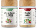 Snap Supplements Cholesterol Health + Blood Sugar Blend Bundle, 60 Vegetarian Capsules Each