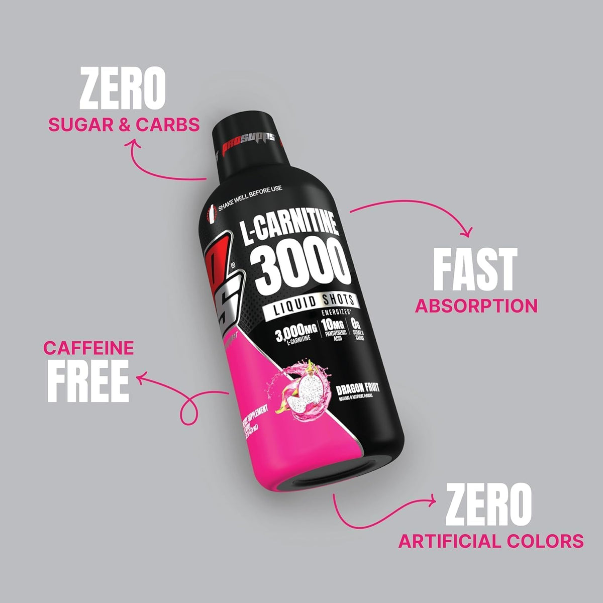ProSupps L-Carnitine 3000 Stimulant Free Liquid Shots (31 Servings, Dragon Fruit) and Mr. Hyde Signature Series Pre-Workout Energy Powdered Drink (30 Servings, Blueberry Lemonade) Bundle
