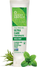Desert Essence Ultra Care Toothpaste, Mega Mint, Fluoride Free, 6.25 oz