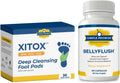 Xitox and BellyFlush Bundle - Overnight Cleanse - Foot Pads, Bentonite Clay | Foot-Gut Night Cleanse, For Overnight Comfort and Lighter Days, With Bentonite Clay, Wear Pads, Two Capsules Daily
