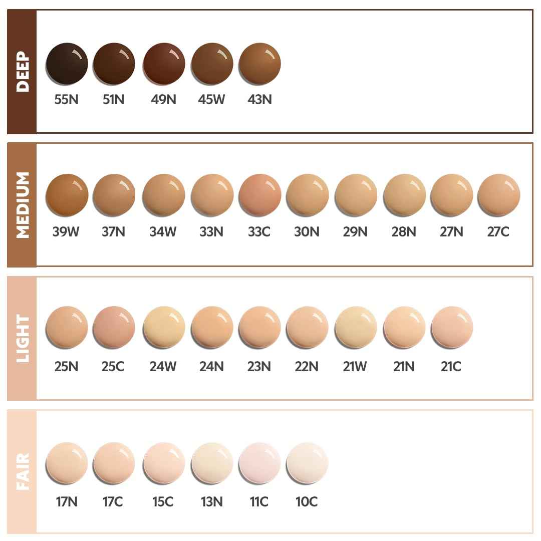 TIRTIR Mask Fit Red FoundationㅣLong Lasting Flawless Coverage, Energy Essence, Lightweight, Hydrating, Pore-Blurring, Breathable Satin Finish, Makeup, Radiant Skin, #21N Ivory, 1.01 Fl Oz