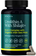 Urolithin-A Complex with Shilajit, Sea Moss, Ashwagandha & Tongkat Ali 90Ct | Urolithin a supplement, supports natural energy, hormone balance, focus & cellular health, vegan, non-GMO, made in USA