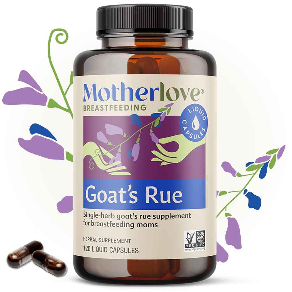 Motherlove Goat’s Rue (120 Liquid caps) Lactation Supplement for Breast Tissue Development & Supporting Breast Milk Supply —Non-GMO,