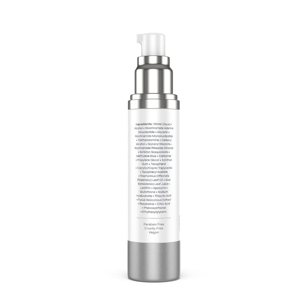 Renue Blue Methylene Blue Face Serum - Liposomal NAD+ Complex and Nutrients for Skin Rejuvenation, Deep Hydration, and Anti-Aging Support