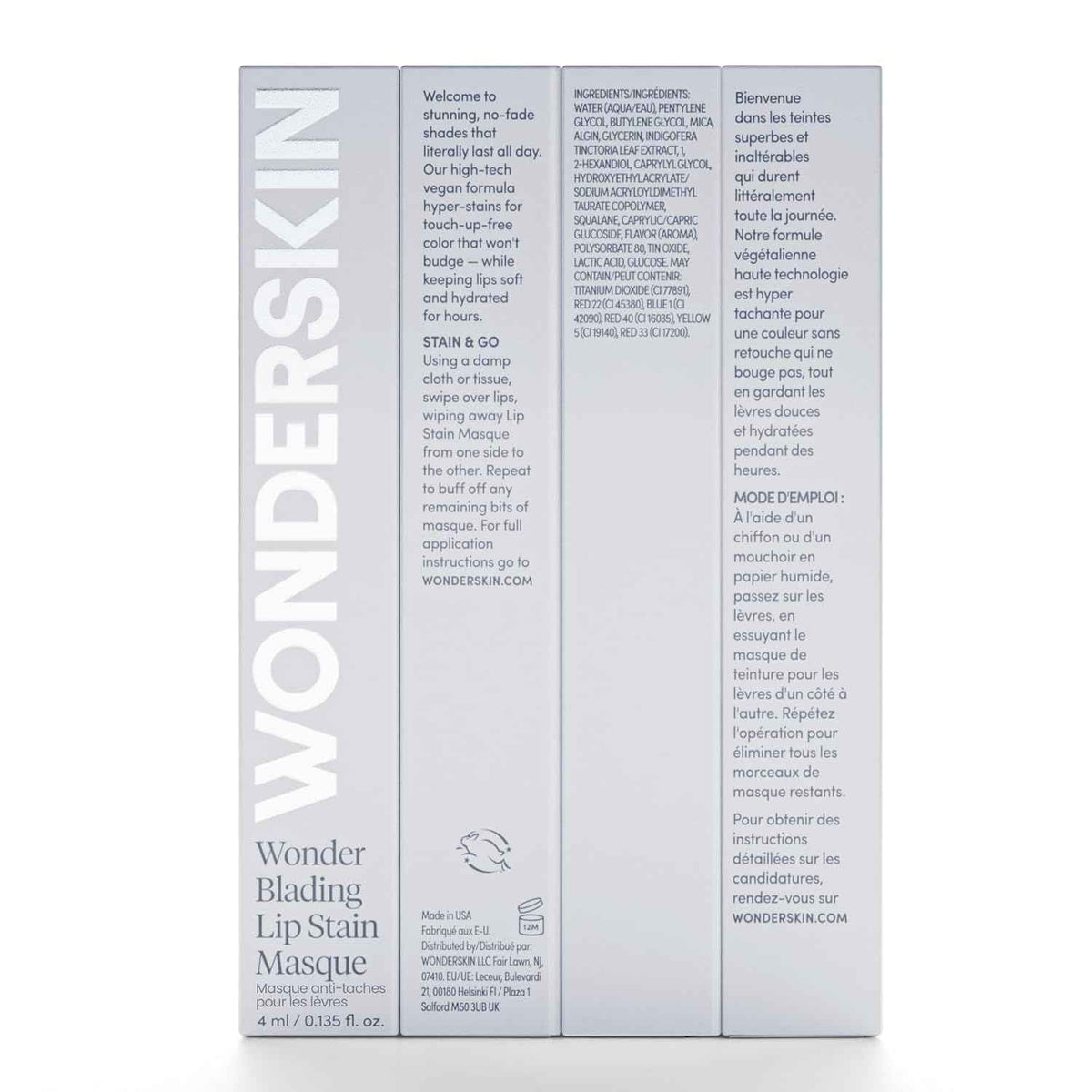 Wonderskin Wonder Blading All Day Lip Stain Peel Off Masque and Reveal Kit - Long Lasting, Waterproof Pink Lip Tint, Transfer Proof Natural Makeup Stain Kit (Darling)