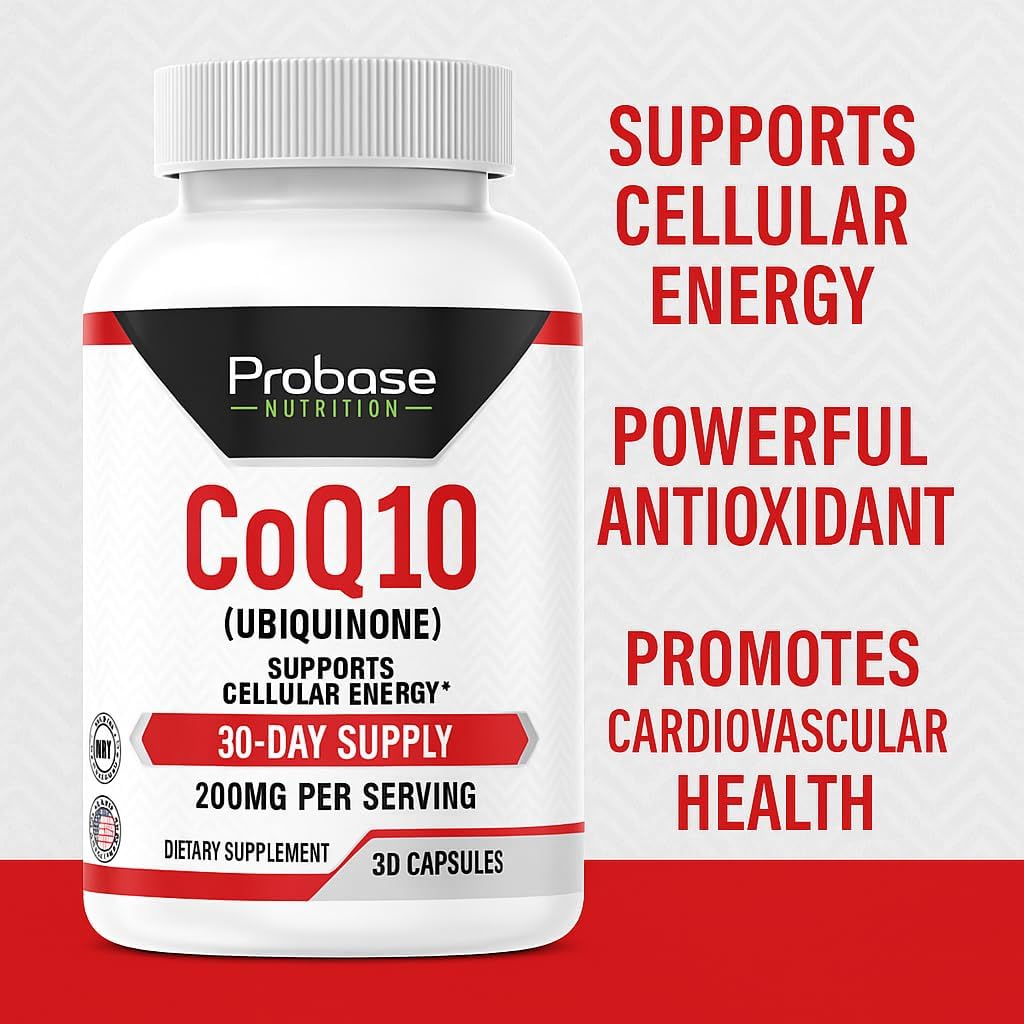 Probase Nutrition CoQ10 (Ubiquinone) 30 Capsules 30-Day Supply