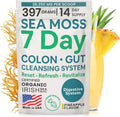 Atlantic Naturals Psyllium Husk Fiber Powder with Sea Moss – 7 Day Colon Cleanse & Daily Fiber Supplement Drink Mix with Senna – Gut Health & Regularity for Women & Men – Pineapple, 14 oz