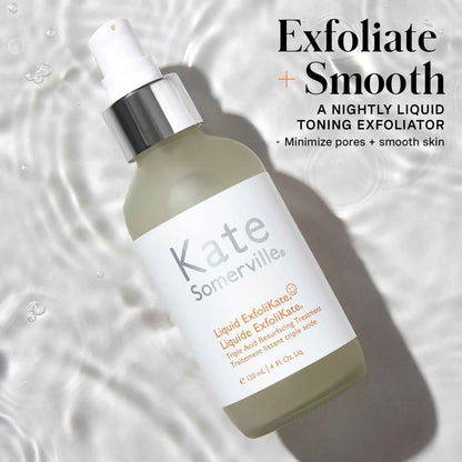 Kate Somerville Liquid ExfoliKate – Triple Acid Resurfacing Treatment, Clinically Formulated AHA Overnight Facial Exfoliator,