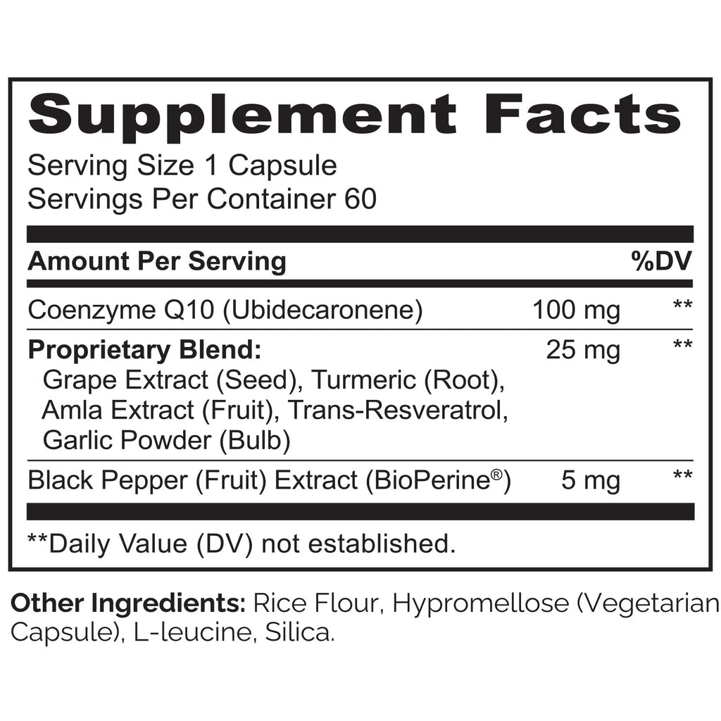 NATURELO Whole Food CoQ10 Supplement, 120 Veg Capsules, Heart Health Blend, Powerful Antioxidant, CoQ10 100mg Supports Energy Production
