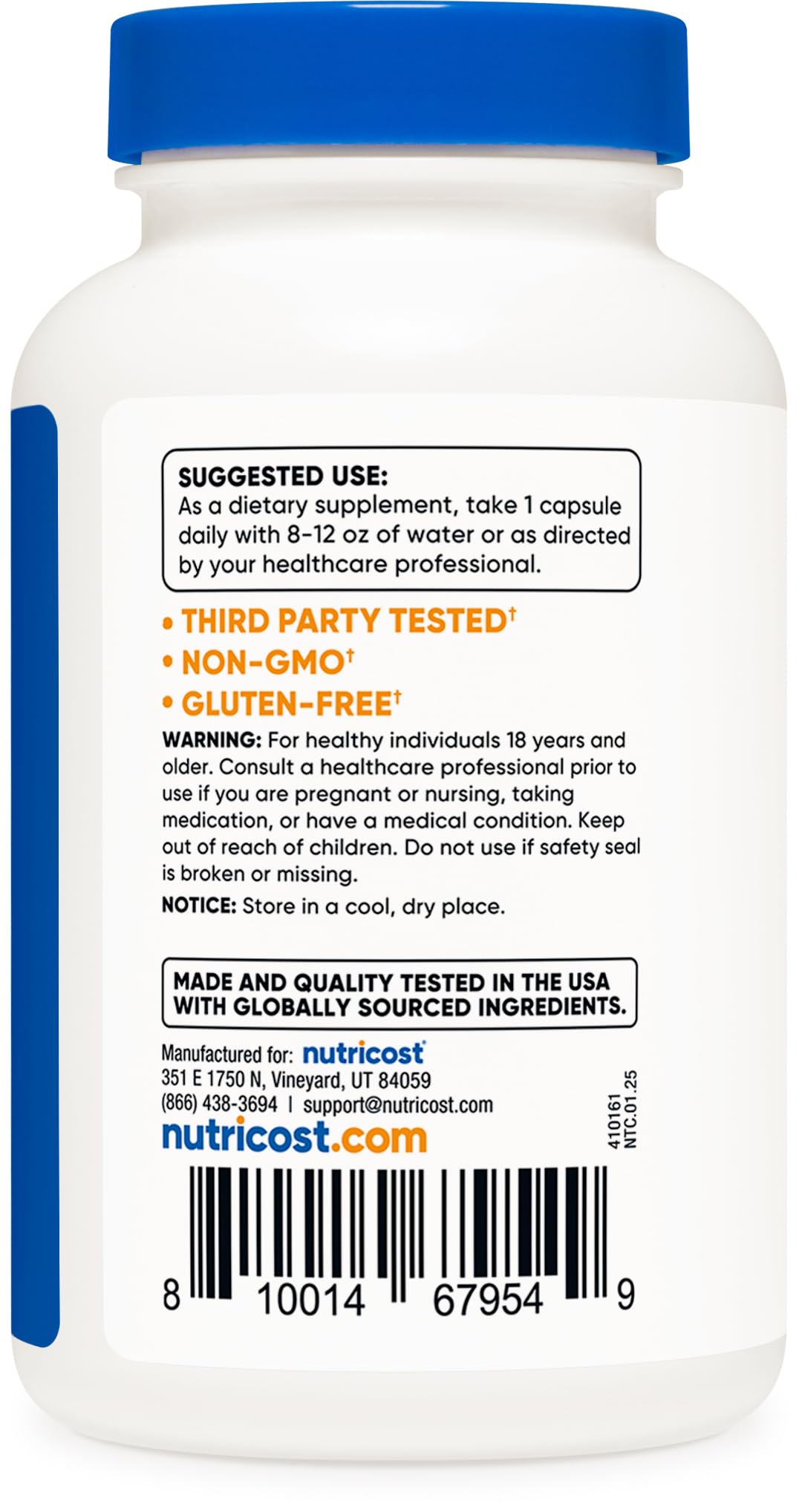 Nutricost Vitamin B1 (Thiamine) 500mg, 120 Capsules