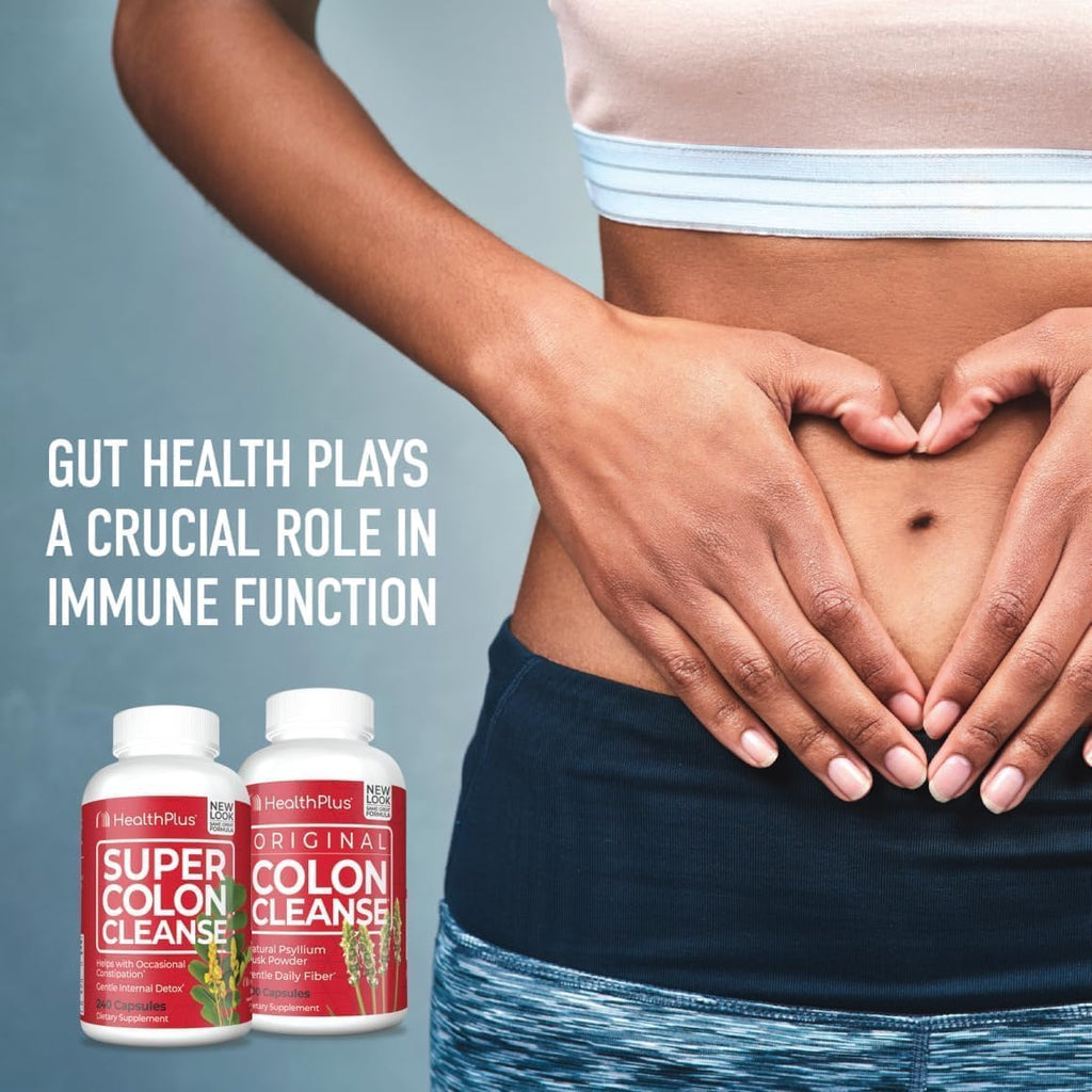 Health Plus Super Colon Cleanse (240 Capsules/120 Servings) & Colon Cleanse (200 Capsules/33 Servings) Bundle