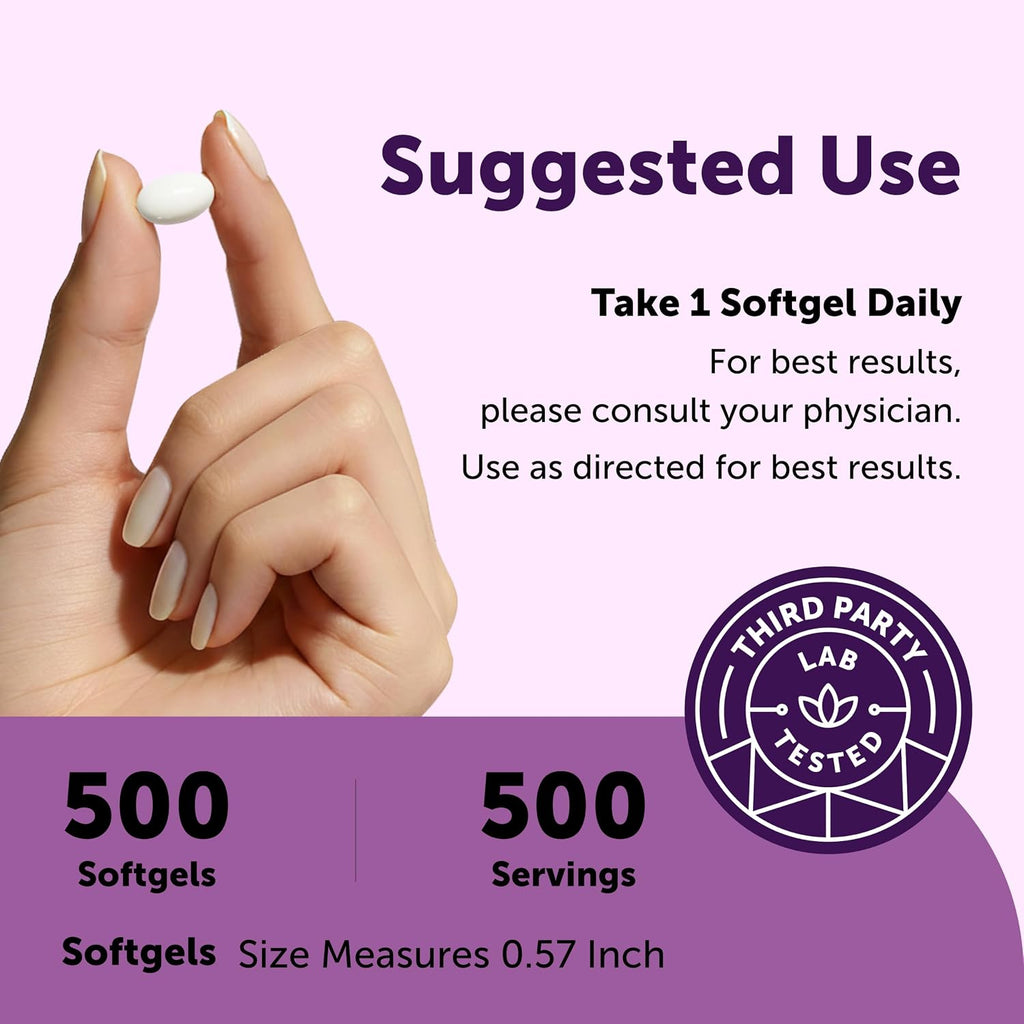 Selenium Supplements for Women & Men 200mcg Per Serving, 500 Softgels | Made with Coconut Oil | Essential Trace Mineral as L-Selenomethionine | 16+ Month Supply | Non-GMO, Gluten Free