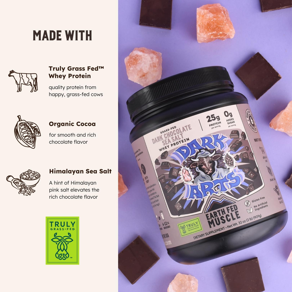 Earth Fed Muscle Whey Back Vanilla Irish Grass Fed Whey Protein Isolate | 25g protein per scoop, Third-Party Certified. Smooth vanilla, zero artificial sweeteners. Cold-processed in Ireland.