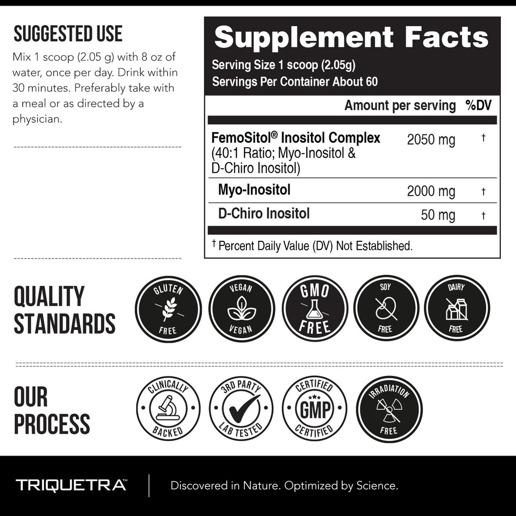 Femositol® Myo-Inositol & D-Chiro Inositol Complex Supplement - Clinically Validated 40:1 Ratio (Vitamin B8)| Hormonal Balance & Healthy Ovarian Function Support (90 Capsules – 30 Servings)