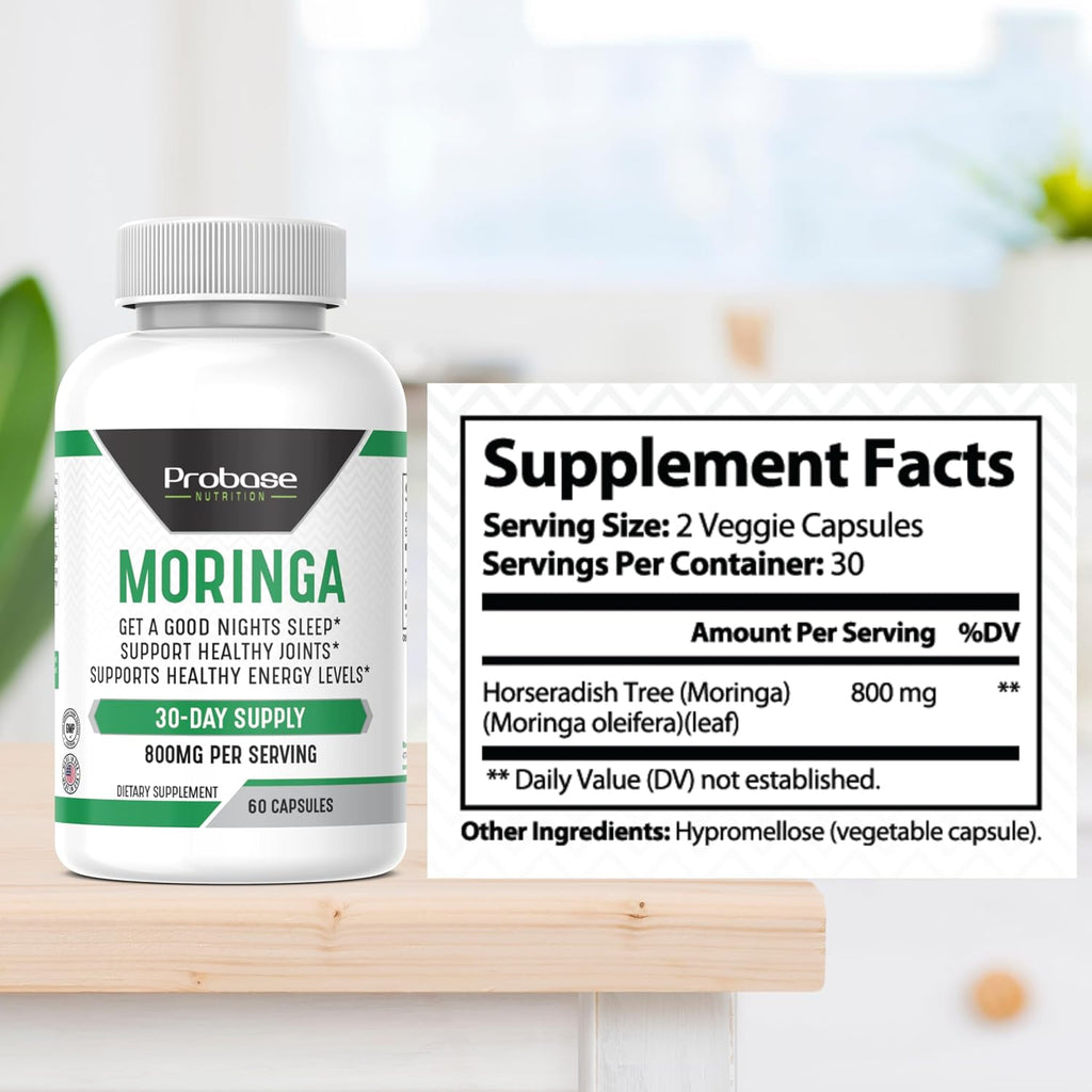 Probase Nutrition Moringa Oleifera 60 Capsules 30-Day Supply