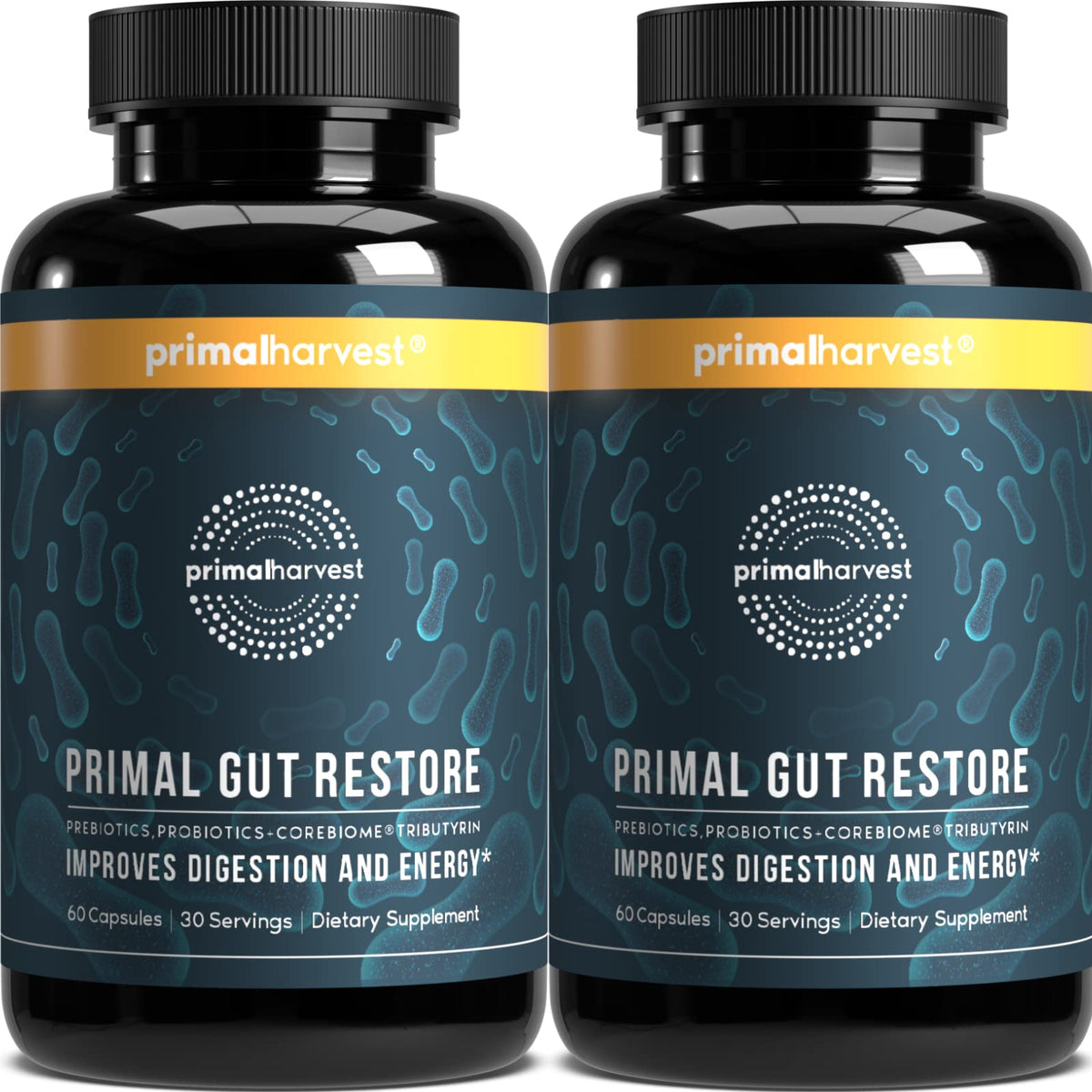 Primal Harvest Gut Restore - Daily Supplement, Gluten & Dairy Free, Vegan