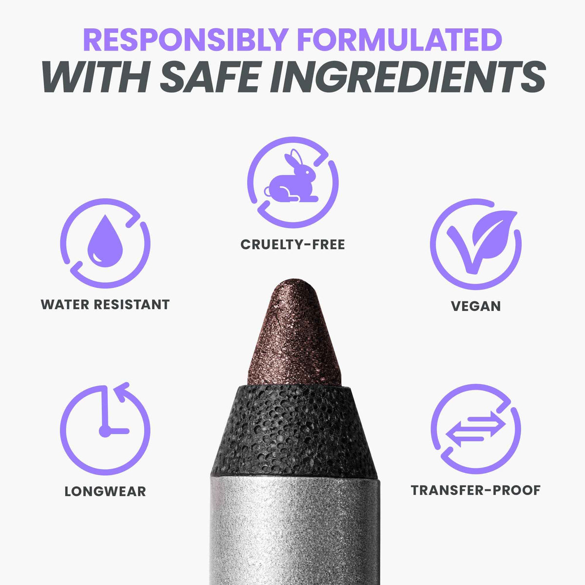 Wonderskin Eyeliner Pencil, 1440 Longwear Brown Glitter Eyeliner Pencil - Waterproof, Sharpenable & Smudge Proof (Gold Mocha)