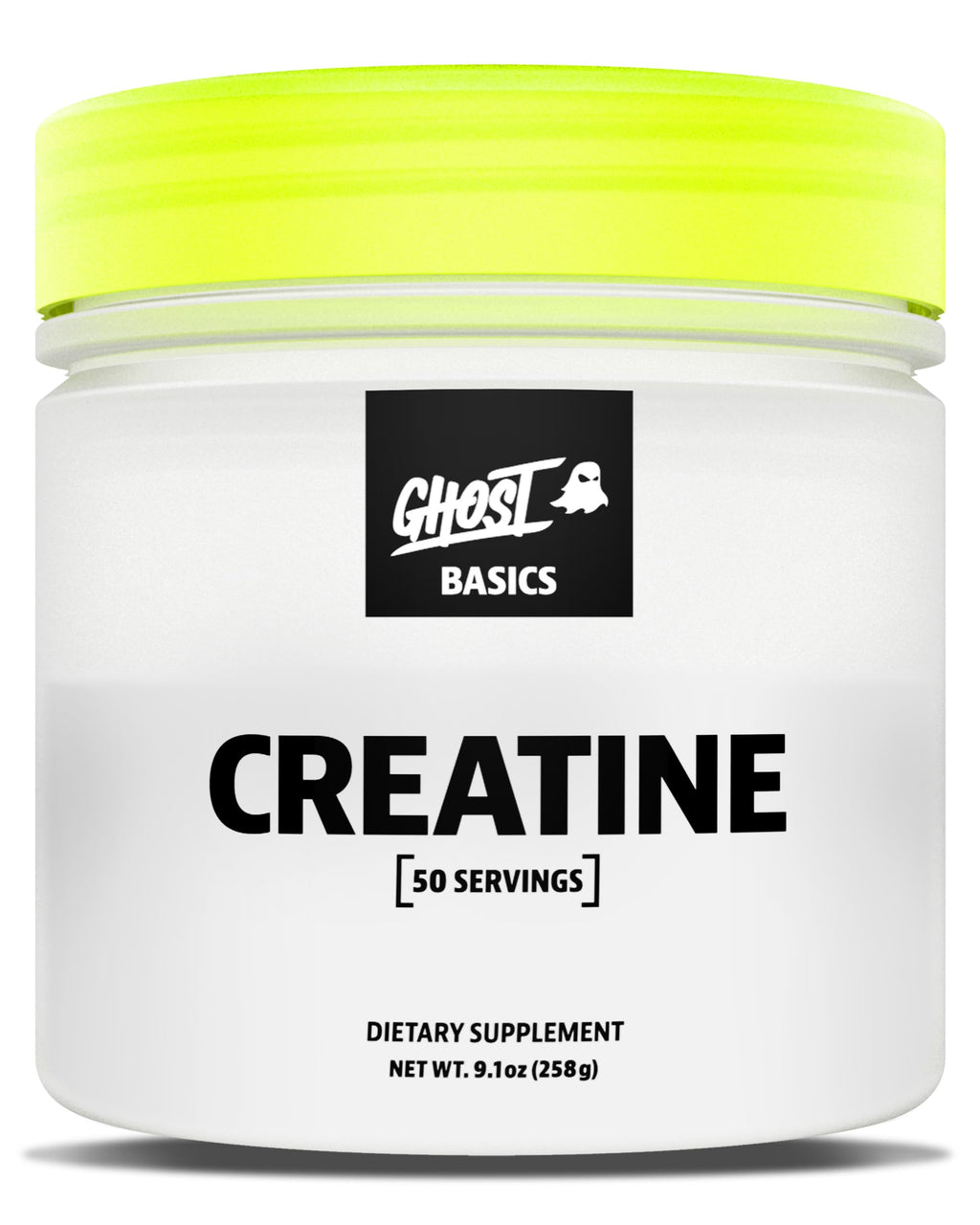 GHOST Basics Creatine Monohydrate Powder for Men & Women – 5G Creapure Creatine Workout Supplement for Muscle Gain – Vegan, Soy Free & Gluten Free - 50 Servings